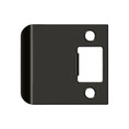 Deltana Extended Lip Strike Replacement For Residential Locks, 2-1/4" X 2-1/2", 2" Extension, Oil Rubbed Dark Bronze