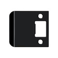 Deltana Extended Lip Strike Replacement For Residential Locks, 2-1/4" X 2-1/2", 2" Extension, Paint, Matte Black