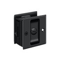 Deltana Pocket Door Lock-Privacy, 2-1/2" X 2-3/4", 1-3/8" Thickness, Matte Black