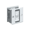 Deltana Pocket Door Lock-Privacy, 2-1/2" X 2-3/4", 1-3/8" Thickness, Bright Polished Chrome