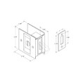 Deltana Pocket Door Lock-Privacy, 2-1/2" X 2-3/4", 1-3/8" Thickness, Antique, Satin Brass Blackened