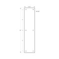 Deltana Push Plate 3-1/2" X 15", Satin Nickel