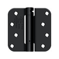 Deltana 4" X 4" X 5/8" Spring Hinge, Ul Listed Single Action, Round Corners, 0.097 Thickness, 1B, Paint Black