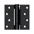 Deltana 4" X 4" Spring Hinge, Ul Listed Single Action, Square Corners, 0.097 Thickness, Ed, Paint Black