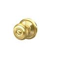 Schlage Residential F10 Georgian Passage Knob Lock In Vis Pack Function, Bright Polished Brass