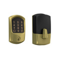 Schlage Residential BE489WBC Encode Smart Wifi Single Cylinder Deadbolt With Touchscreen, Greenwich Trim, Satin Brass