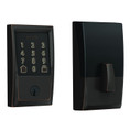 Schlage Residential BE489WBC Encode Smart Wifi Single Cylinder Deadbolt With Touchscreen, Century Trim, Aged Bronze