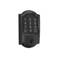 Schlage Residential BE489WBC Encode Smart Wifi Single Cylinder Deadbolt With Touchscreen, Camelot Trim, Matte Black