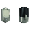 Schlage Residential BE489WBC Encode Smart Wifi Single Cylinder Deadbolt With Touchscreen, Camelot Trim, Satin Nickel