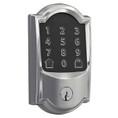 Schlage Residential BE489WBC Encode Smart Wifi Single Cylinder Deadbolt With Touchscreen, Camelot Trim, Bright Polished Chrome
