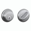 Schlage Residential B60 Light Commercial Deadbolt In Vis Pack, Single Cylinder, Adjustable 2-3/8" or 2-3/4" Backset, Satin Chrome