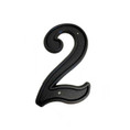 Philadelphia Hardware Group Phn-06 Plastic 6" House Number-2, Black