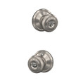 Schlage Residential F51A Georgian Keyed Entry Knob Lock In Vis Pack Function, Satin Nickel