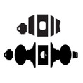 Schlage Residential FB50 Combination Georgian Keyed Entry Knob And Single Cylinder Deadbolt In Vis Pack, Adjustable 2-3/8" or 2-3/4" Backset, Satin Nickel
