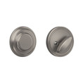 Schlage Residential JD80 One Sided Deadbolt With Exterior Plate, Adjustable 2-3/8" or 2-3/4" Backset, Satin Nickel