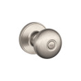 Schlage Residential J40 Stratus Privacy Knob Lock In Vis Pack Function, Satin Nickel
