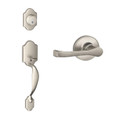 Schlage Residential Jh60 Vis Pack Handleset/Entrance Lock Ual Ed, Entrance Handleset, Paris Exterior, Stratus Knob Interior, Satin Nickel