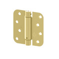 Hager Full Mortise Residential Hinge 5/8" Radius Corner Spring Steel 3-1/2" X 3-1/2", Bright Polished Brass
