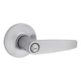 Safe Lock SL4000 Winston Privacy Lever, Push Button Inside, Round Rose, Round Corner Adjustable Latch, Round Corner Strike, Satin Chrome