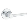 Safe Lock SL1000 Reminy Passage Lever, Round Rose, Round Corner Adjustable Latch, Round Corner Strike, Bright Polished Chrome