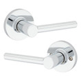 Safe Lock SL1000 Reminy Passage Lever, Round Rose, Round Corner Adjustable Latch, Round Corner Strike, Bright Polished Chrome