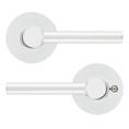 Safe Lock SL1000 Reminy Passage Lever, Round Rose, Round Corner Adjustable Latch, Round Corner Strike, Bright Polished Chrome