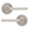 Safe Lock SL1000 Reminy Passage Lever, Round Rose, Round Corner Adjustable Latch, Round Corner Strike, Satin Nickel