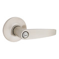 Safe Lock SL4000 Winston Privacy Lever, Push Button Inside, Round Rose, Round Corner Adjustable Latch, Round Corner Strike, Satin Nickel