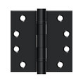 Deltana 4" X 4" Square Corner Hinge W/Ball Bearings Heavy Duty Steel, .129 Thickness, Ball, Black Painted