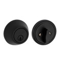 Safe Lock SD9100 Single Cylinder Deadbolt, Round Corner Adjustable Latch, Round Corner Strike, Matte Black