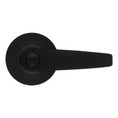 Safe Lock SL4000 Winston Privacy Lever, Push Button Inside, Round Rose, Mate, Round Corner Adjustable Latch, Round Corner Strike, Matte Black