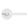 Safe Lock SL4000 Reminy Privacy Lever, Push Button Inside, Round Rose, Round Corner Adjustable Latch, Round Corner Strike, Bright Polished Chrome
