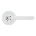 Safe Lock SL4000 Reminy Privacy Lever, Push Button Inside, Round Rose, Round Corner Adjustable Latch, Round Corner Strike, Bright Polished Chrome