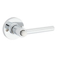 Safe Lock SL4000 Reminy Privacy Lever, Push Button Inside, Round Rose, Round Corner Adjustable Latch, Round Corner Strike, Bright Polished Chrome