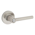 Safe Lock SL4000 Reminy Privacy Lever, Push Button Inside, Round Rose, Round Corner Adjustable Latch, Round Corner Strike, Satin Nickel