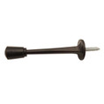 Orca Hardware Hd Rigid Door Stop With Black Tip Regular Duty, Brass, 3" Length, Matte Black