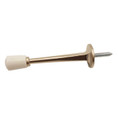 Orca Hardware Hd Rigid Door Stop With White Tip Regular Duty, Brass, 3" Length, Satin Nickel