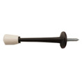 Orca Hardware Hd Rigid Door Stop With White Tip Regular Duty, Brass, 3" Length, Matte Black