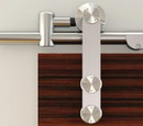 Orca Hardware 6' Round Track Kit With Standard Drop Hangers, Includes (25mm Dia X 2mm Thick), Spacers, End Stops, Floor Guide, And All Necessary Fasteners, Steel, Satin Stainless