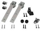 Orca Hardware Double Door Kit For Cabinet Track For Standard Drop Hangers Hanger Hanging A Second Onto A, With, Satin Nickel