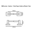 Orca Hardware Vashon Toilet Paper Holder W/Plastic Tube With Plastic, Satin Nickel