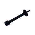 Orca Hardware Hd Rigid Door Stop With Black Tip, Zinc Alloy, 3" Length, Oil Rubbed Dark Bronze