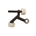 Orca Hardware Hinge Pin Door Stop, With White Tip, Zinc Alloy, Matte Black