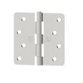 Hager Full Mortise Residential Hinge 5/8" Radius Corner Plain Bearing Steel 4" X 4", Bright Polished Chrome