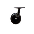 Orca Hardware Hd Handrail Bracket With Round Base Heavy Duty, Zinc Alloy, Matte Black