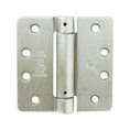 Orca Hardware Spring Steel Hinge 4" X 4" X 1/4" Radius Corner, Satin Nickel