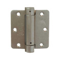 Orca Hardware Spring Steel Hinge 3-1/2" X 3-1/2" X 1/4" Radius Corner, Satin Nickel