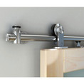 Orca Hardware 6' Round Track Kit With Top Mount Hangers And Soft Close, Built, Satin Stainless