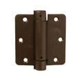 Orca Hardware Spring Steel Hinge 3-1/2" X 3-1/2" X Square Corner, /Us10B, Oil Rubbed Bronze