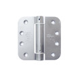 Orca Hardware Spring Steel Hinge 4" X 4" X 5/8" Radius Corner, Bright Polished Chrome